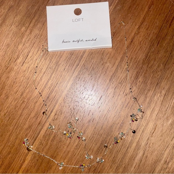 BNWT LOFT long gold necklace - Picture 9 of 12